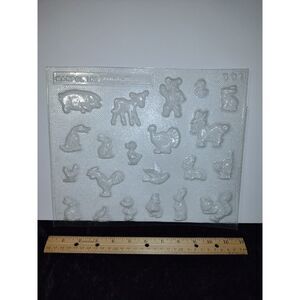 Rare Vintage Marpol Inc Rockfalls IL‎ #501 Sugar Candy Plastic Farm Animals Mold